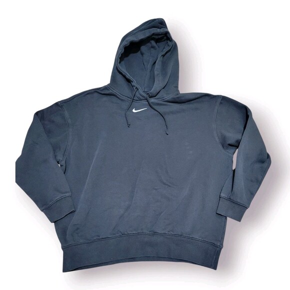 Nike Other - Nike Men's Black center check Pullover Hoodie Med Regular Hooded Pockets Logo